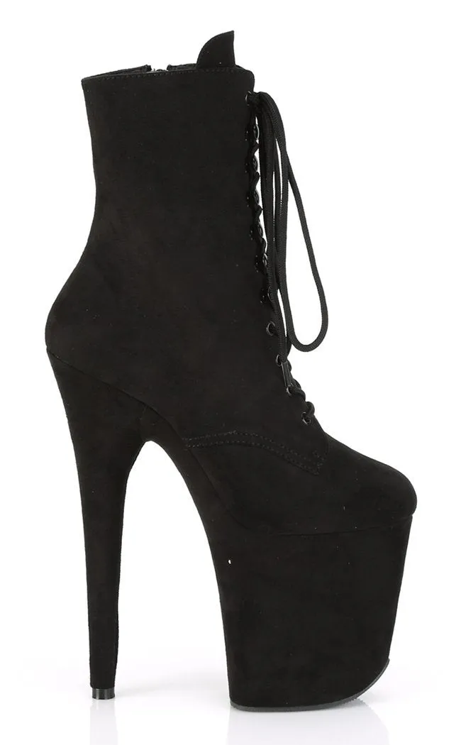 FLAMINGO-1020FS Black Suede Ankle Boots