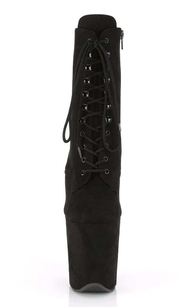 FLAMINGO-1020FS Black Suede Ankle Boots