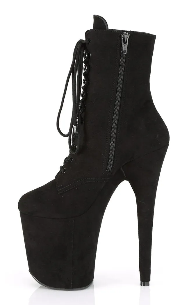 FLAMINGO-1020FS Black Suede Ankle Boots