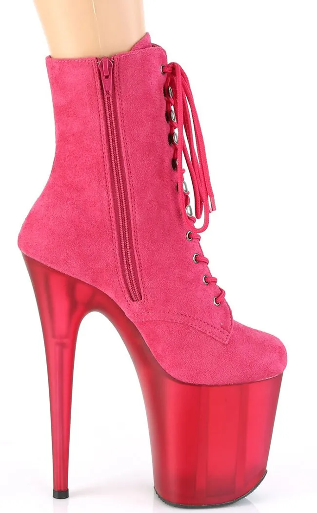 FLAMINGO-1020FST Pink Suede Ankle Boots