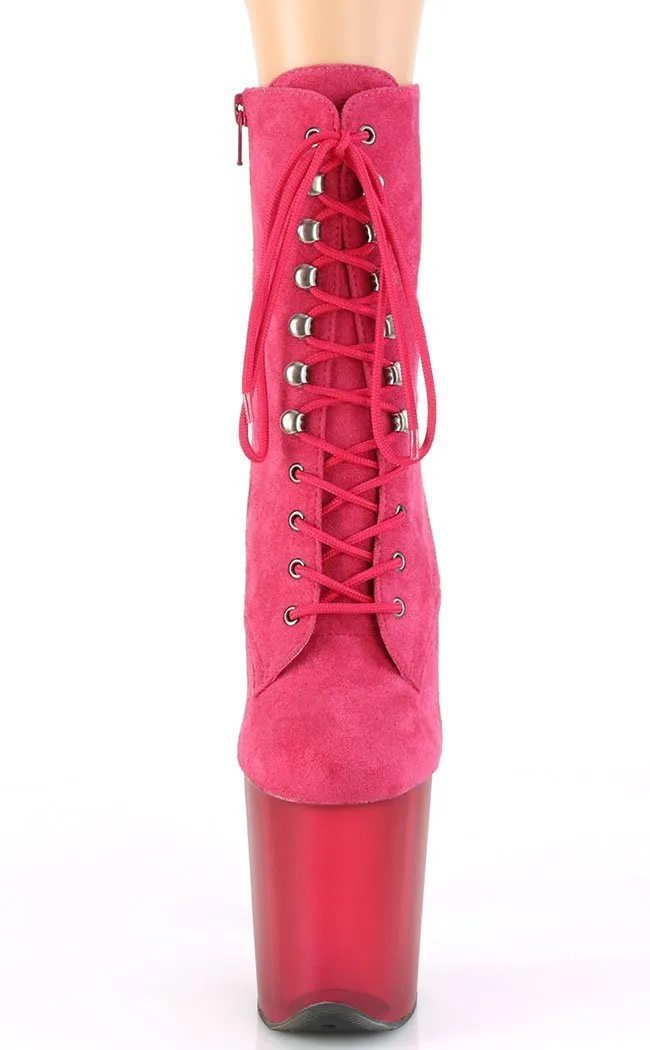 FLAMINGO-1020FST Pink Suede Ankle Boots