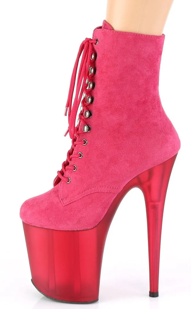 FLAMINGO-1020FST Pink Suede Ankle Boots