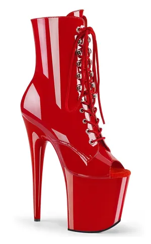 FLAMINGO-1021 Red Patent Ankle Boots