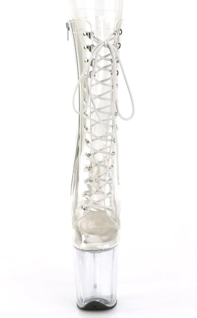 FLAMINGO-1050C Clear Mid Calf Boots