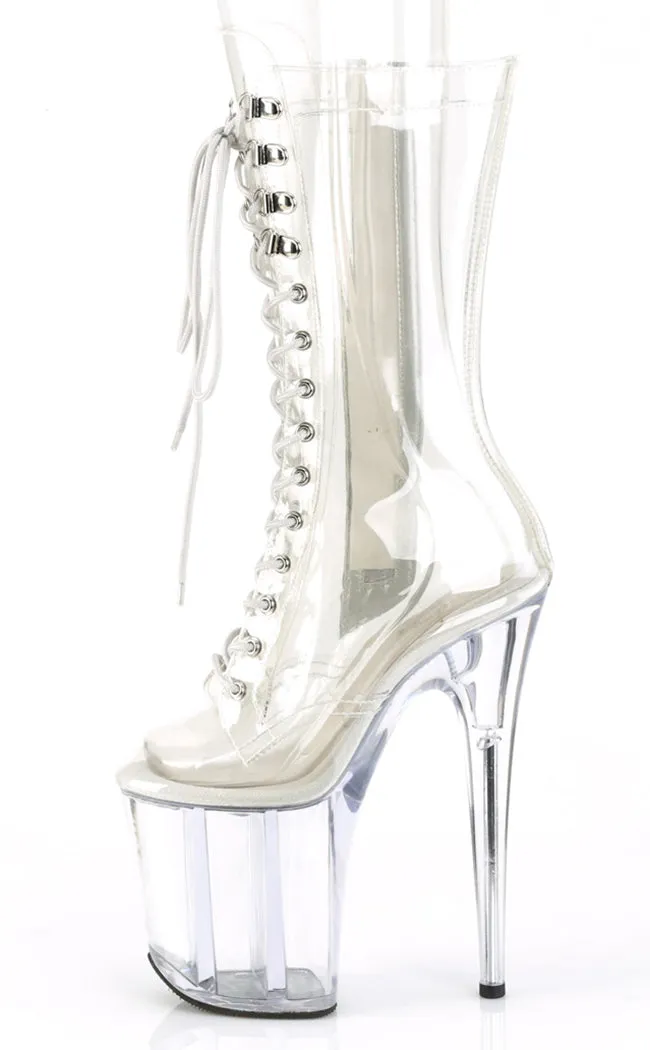 FLAMINGO-1050C Clear Mid Calf Boots