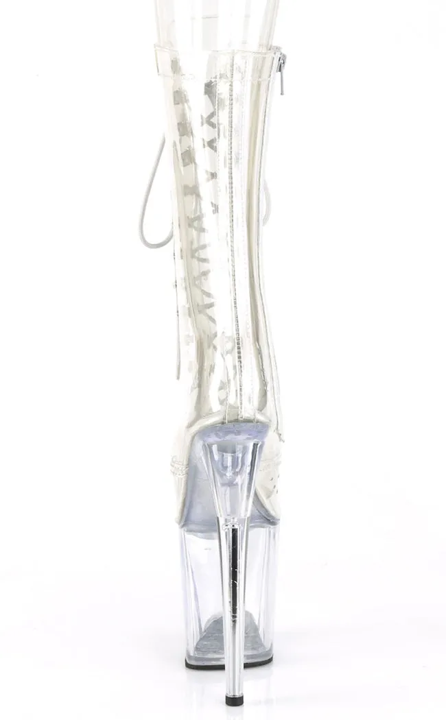 FLAMINGO-1050C Clear Mid Calf Boots