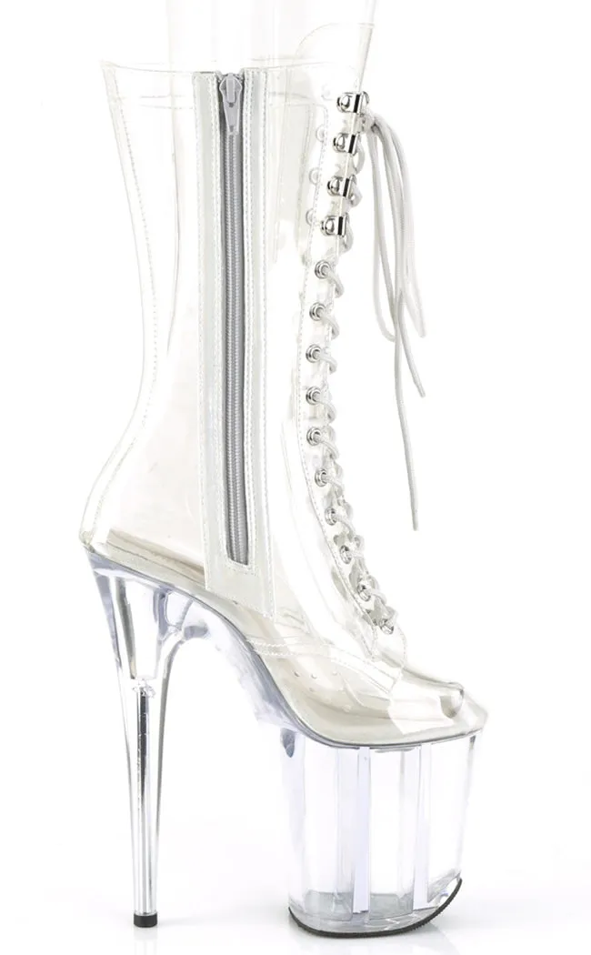 FLAMINGO-1050C Clear Mid Calf Boots