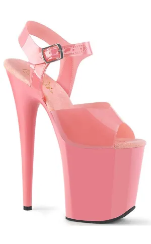 FLAMINGO-808N Baby Pink Jelly Platform Heels