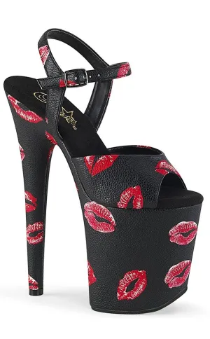 FLAMINGO-809KISSES Black & Red Platform Heels