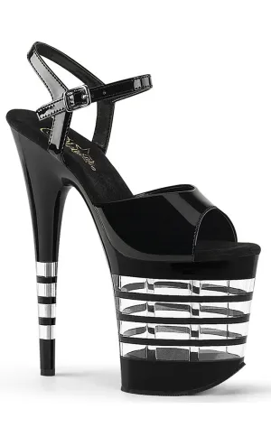 FLAMINGO-809LN Black Patent Platform Heels