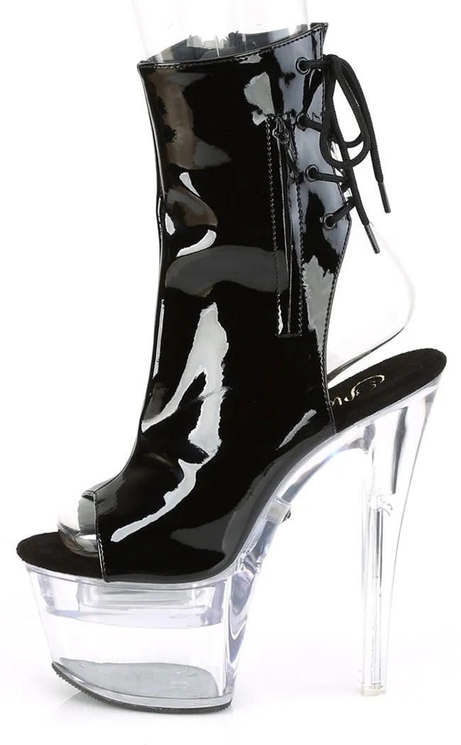 FLASHDANCE-1018-7 Black Patent Light Up Boots