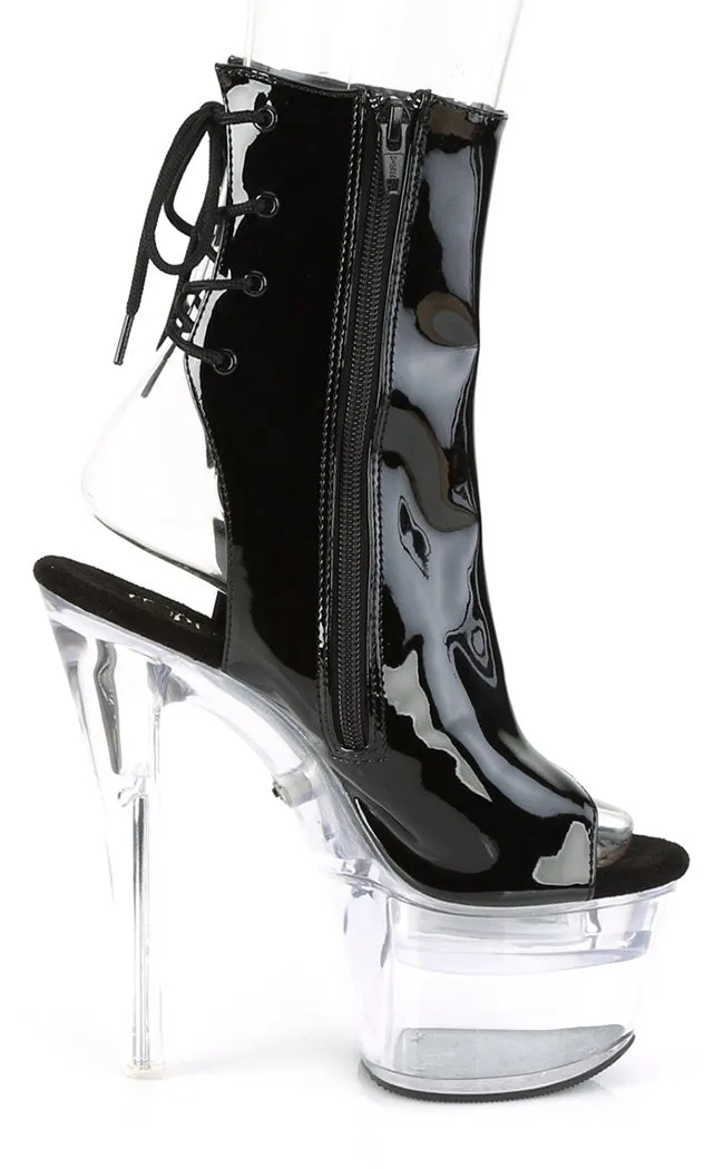 FLASHDANCE-1018-7 Black Patent Light Up Boots