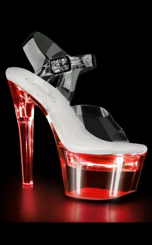 FLASHDANCE-708 Clear Light Up Platform Heels