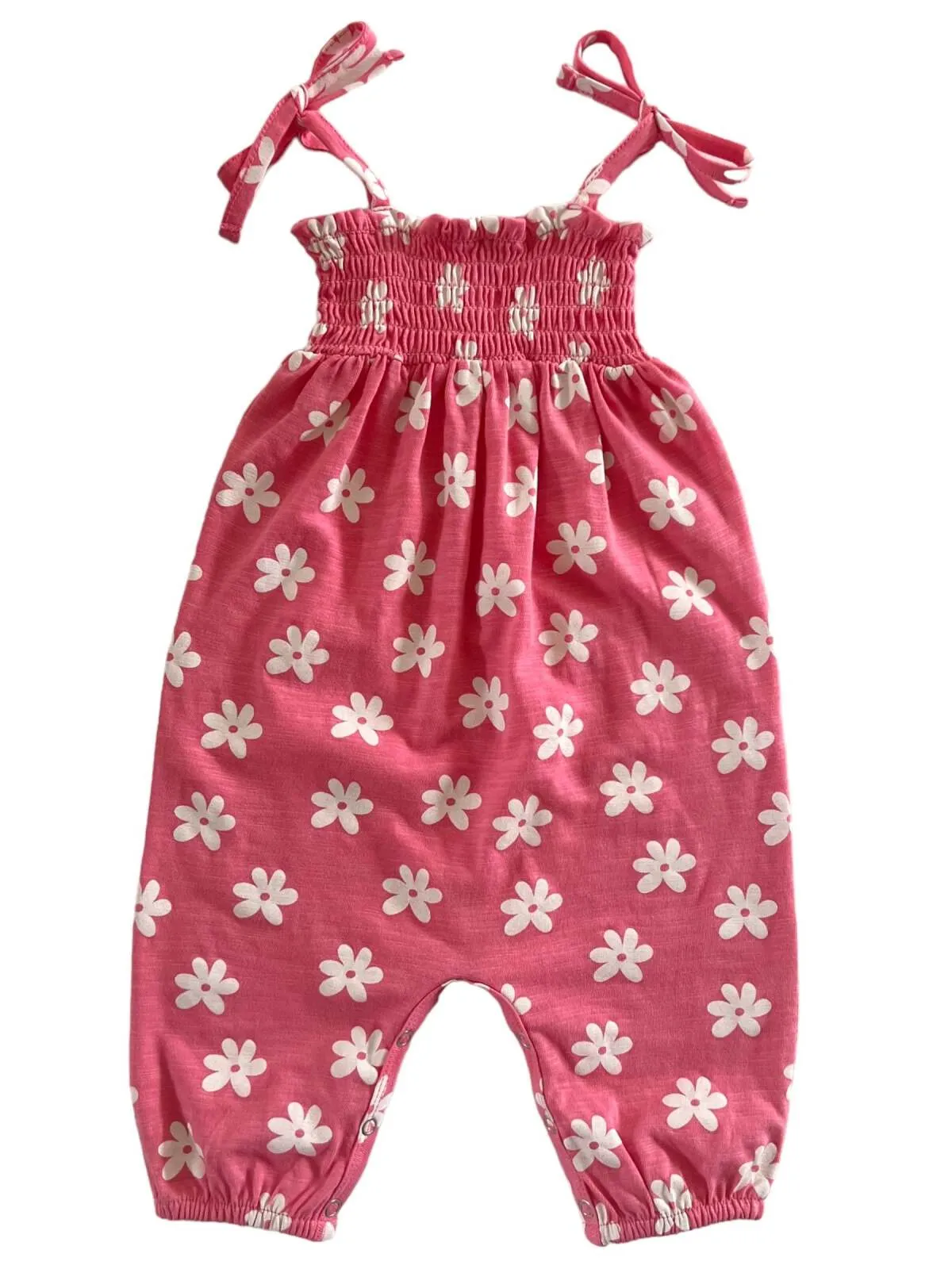 Flower / Organic Smocked Jumpsuit