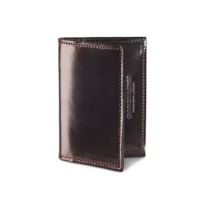 Folded Card Case Burgundy Cordovan