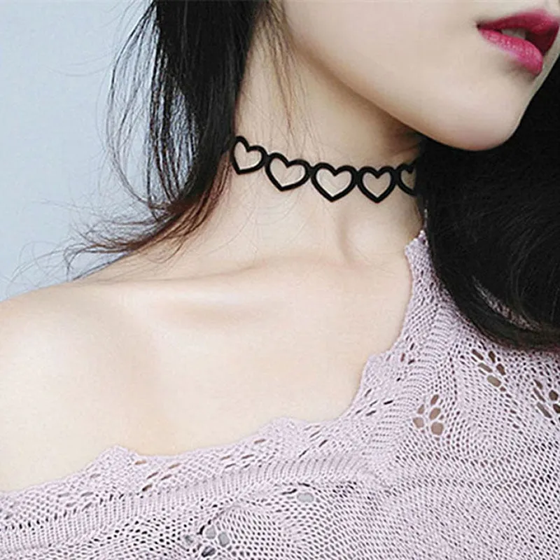 Funki Buys | Necklaces | Women's Black Goth Choker Necklace