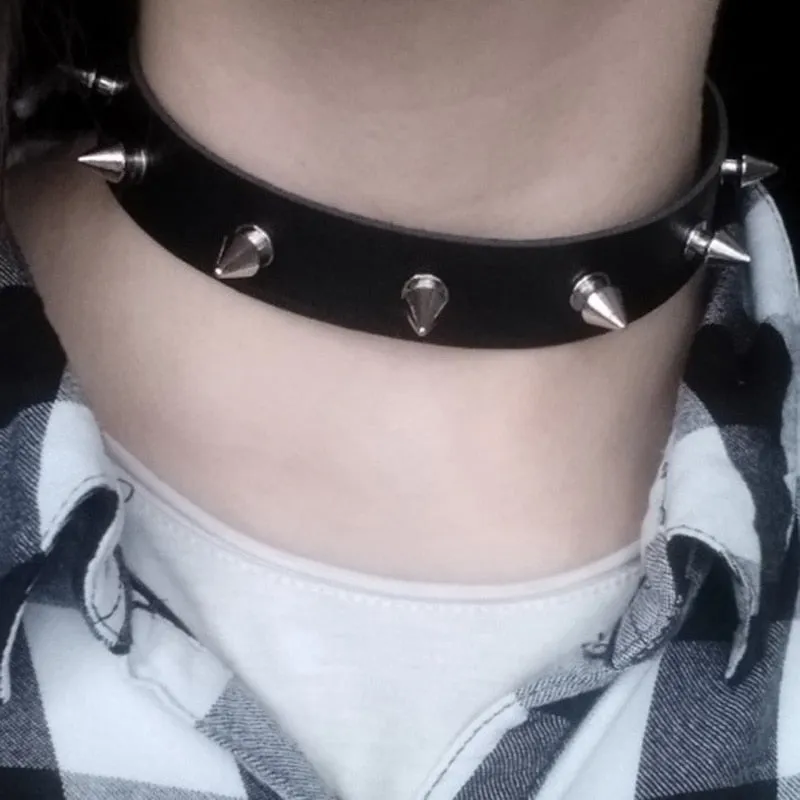 Funki Buys | Necklaces | Women's Black Goth Choker Necklace