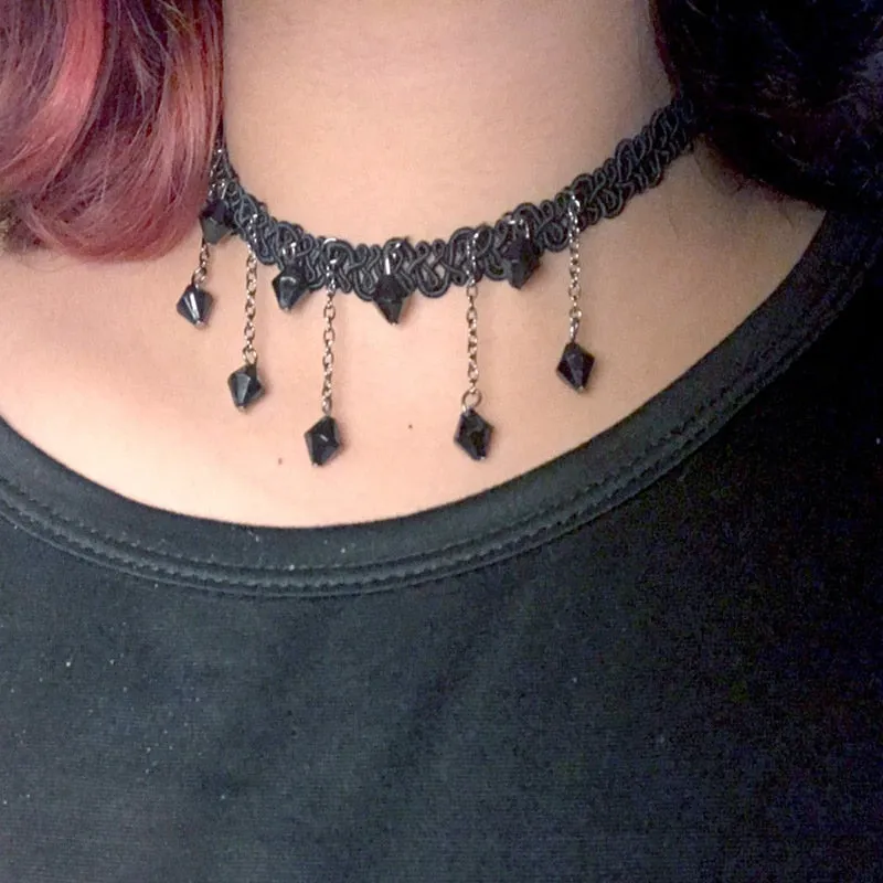 Funki Buys | Necklaces | Women's Black Goth Choker Necklace