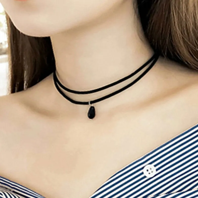 Funki Buys | Necklaces | Women's Black Goth Choker Necklace