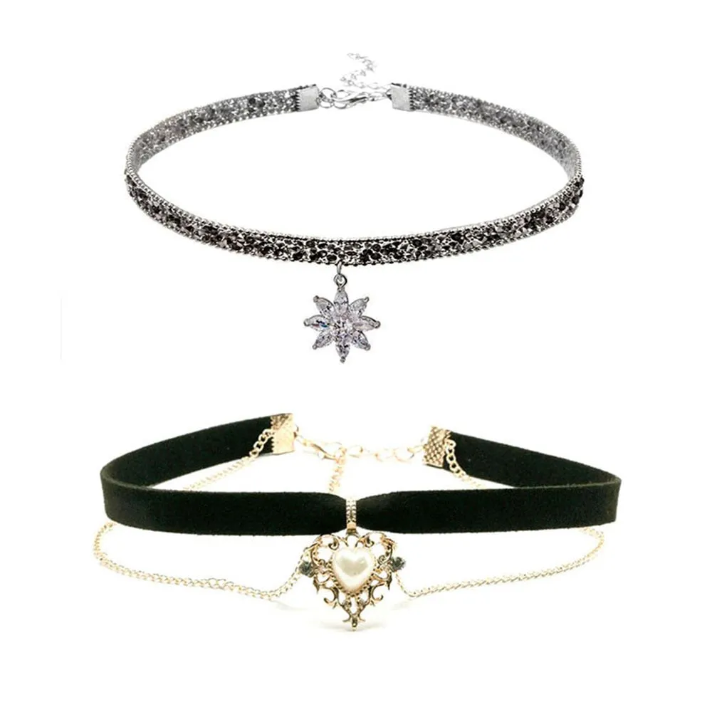 Funki Buys | Necklaces | Women's Black Goth Choker Necklace