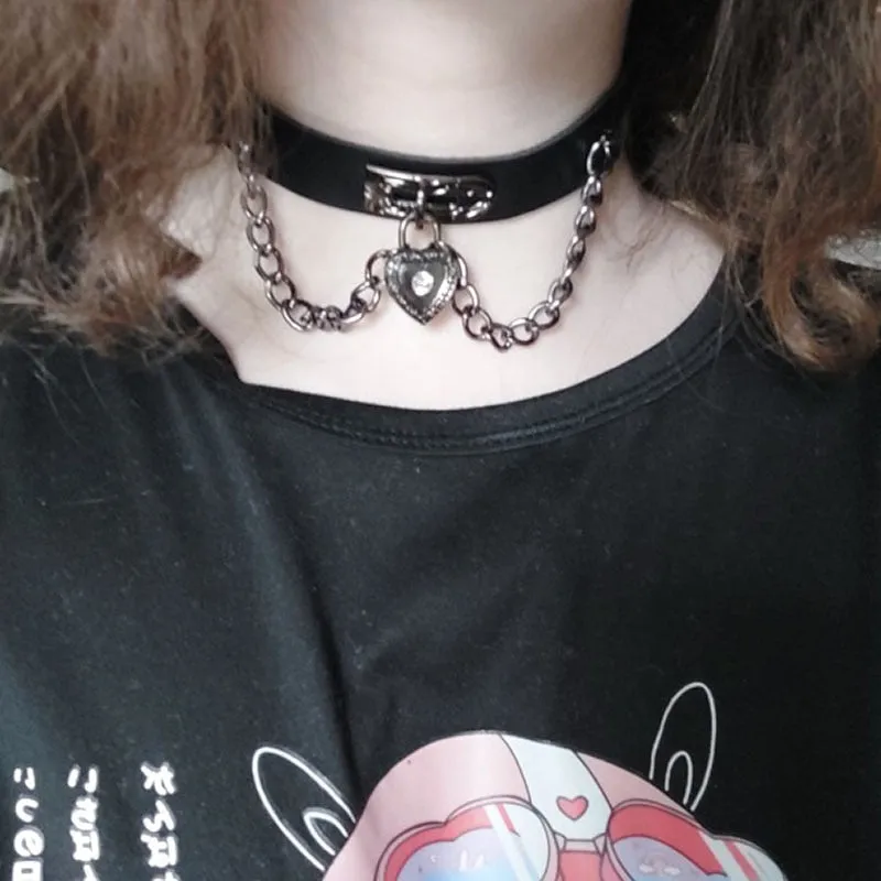 Funki Buys | Necklaces | Women's Black Goth Choker Necklace