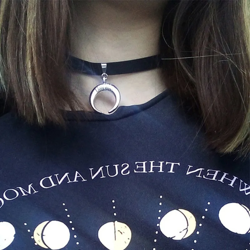 Funki Buys | Necklaces | Women's Black Goth Choker Necklace