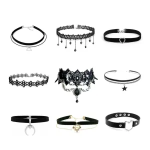 Funki Buys | Necklaces | Women's Black Goth Choker Necklace