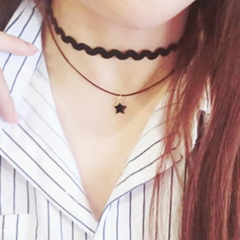 Funki Buys | Necklaces | Women's Black Goth Choker Necklace