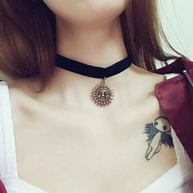 Funki Buys | Necklaces | Women's Black Goth Choker Necklace