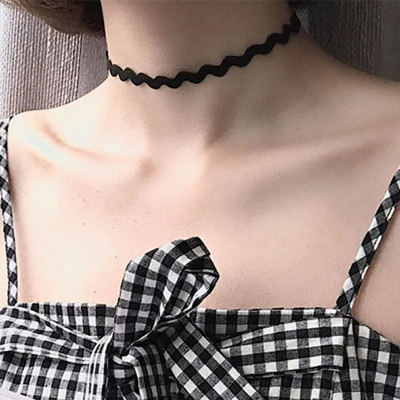 Funki Buys | Necklaces | Women's Black Goth Choker Necklace