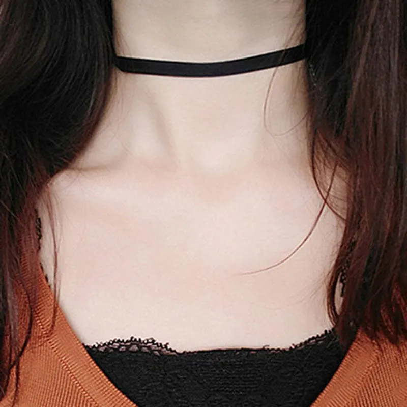 Funki Buys | Necklaces | Women's Black Goth Choker Necklace