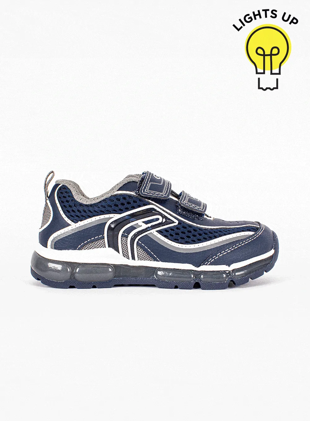 Geox Android Light-Up Trainers in Navy/Grey