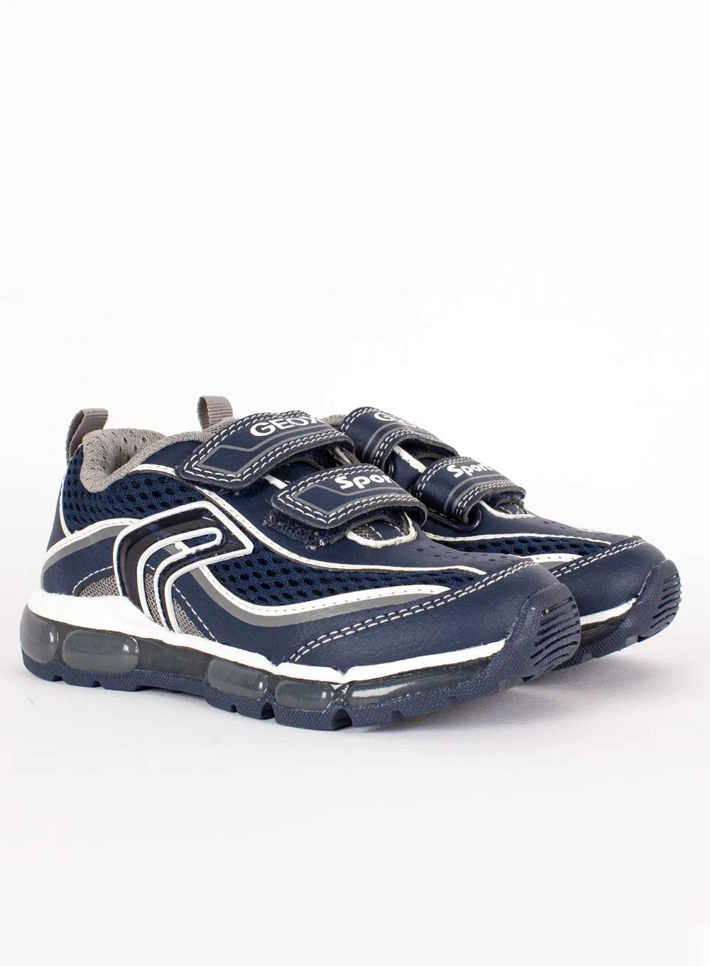 Geox Android Light-Up Trainers in Navy/Grey