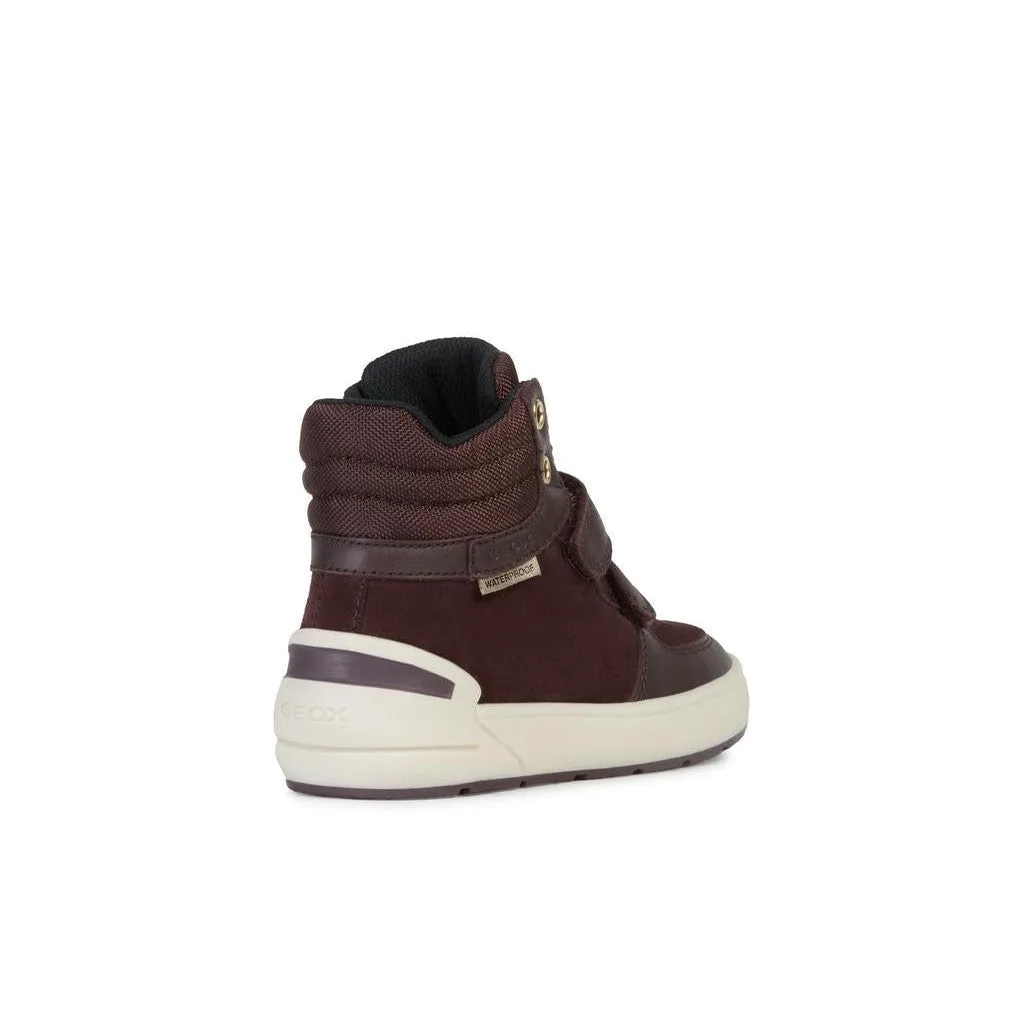 Geox J Sleigh Waterproof High Top Sneaker (Little Kid/Big Kid)