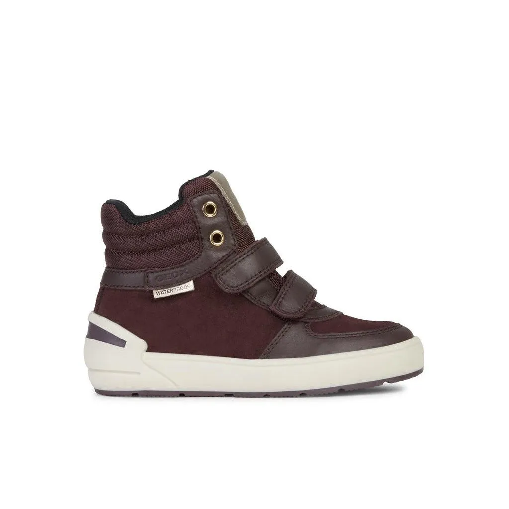 Geox J Sleigh Waterproof High Top Sneaker (Little Kid/Big Kid)