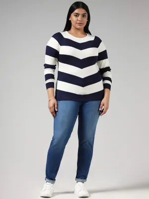 Gia Navy Striped Sweater