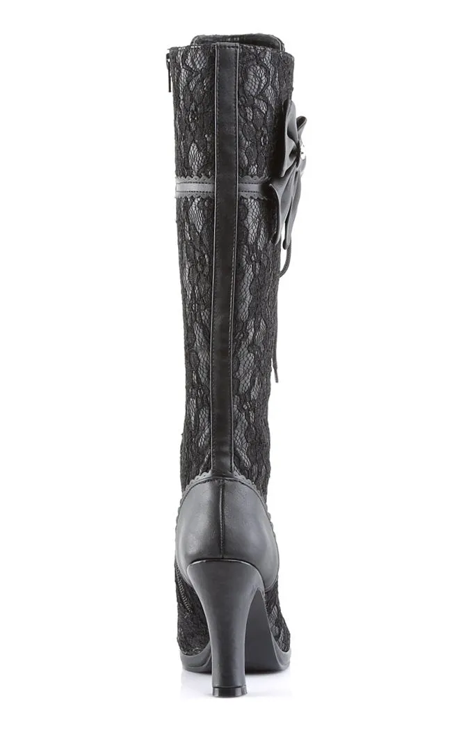 GLAM-240 Black Knee High Boots