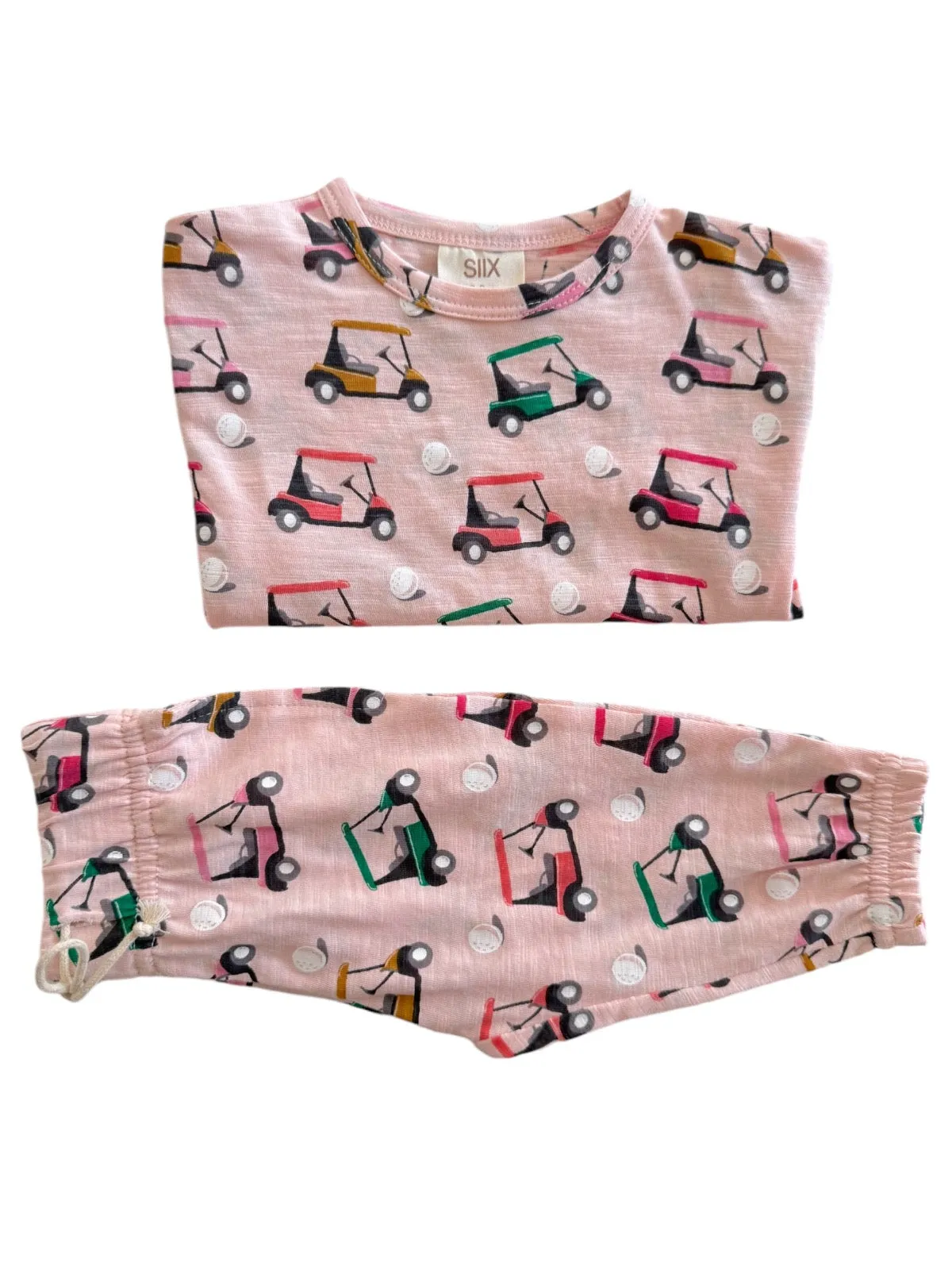 Golf Cart Pink / Organic Long Sleeve Tee & Pant Set