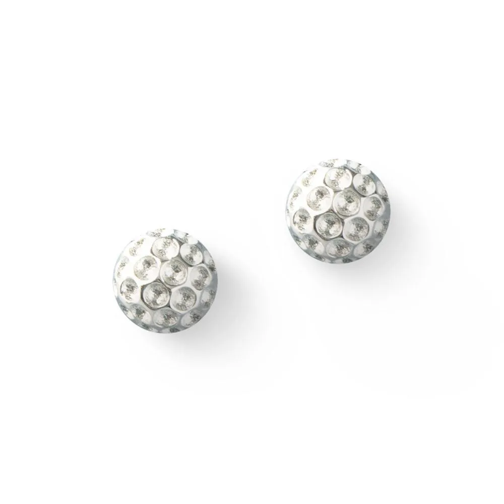 Golf Goddess Gift Set - Silver Golf Ball Bead Stroke Counter Bracelet and Silver Golf Ball Earrings