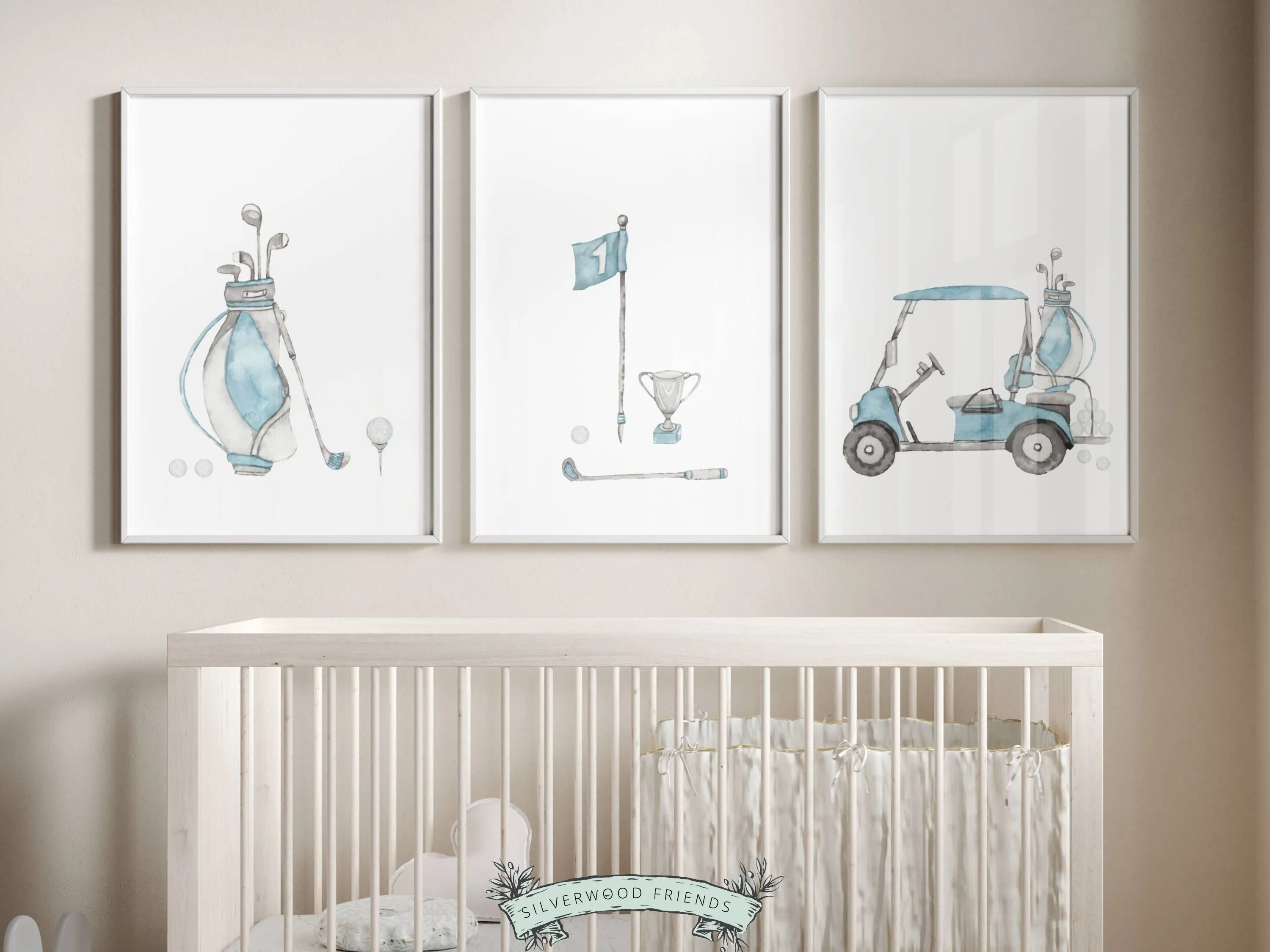 Golf Nursery Print Set of 3