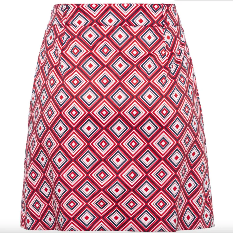 Golfino New Club Printed Skort - Red Flame