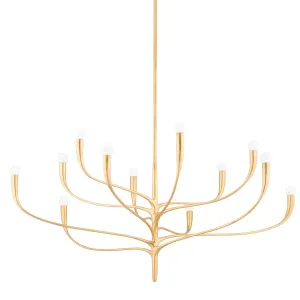 Hudson Valley LABRA Vintage Gold 12 light Artisan Ceiling Light