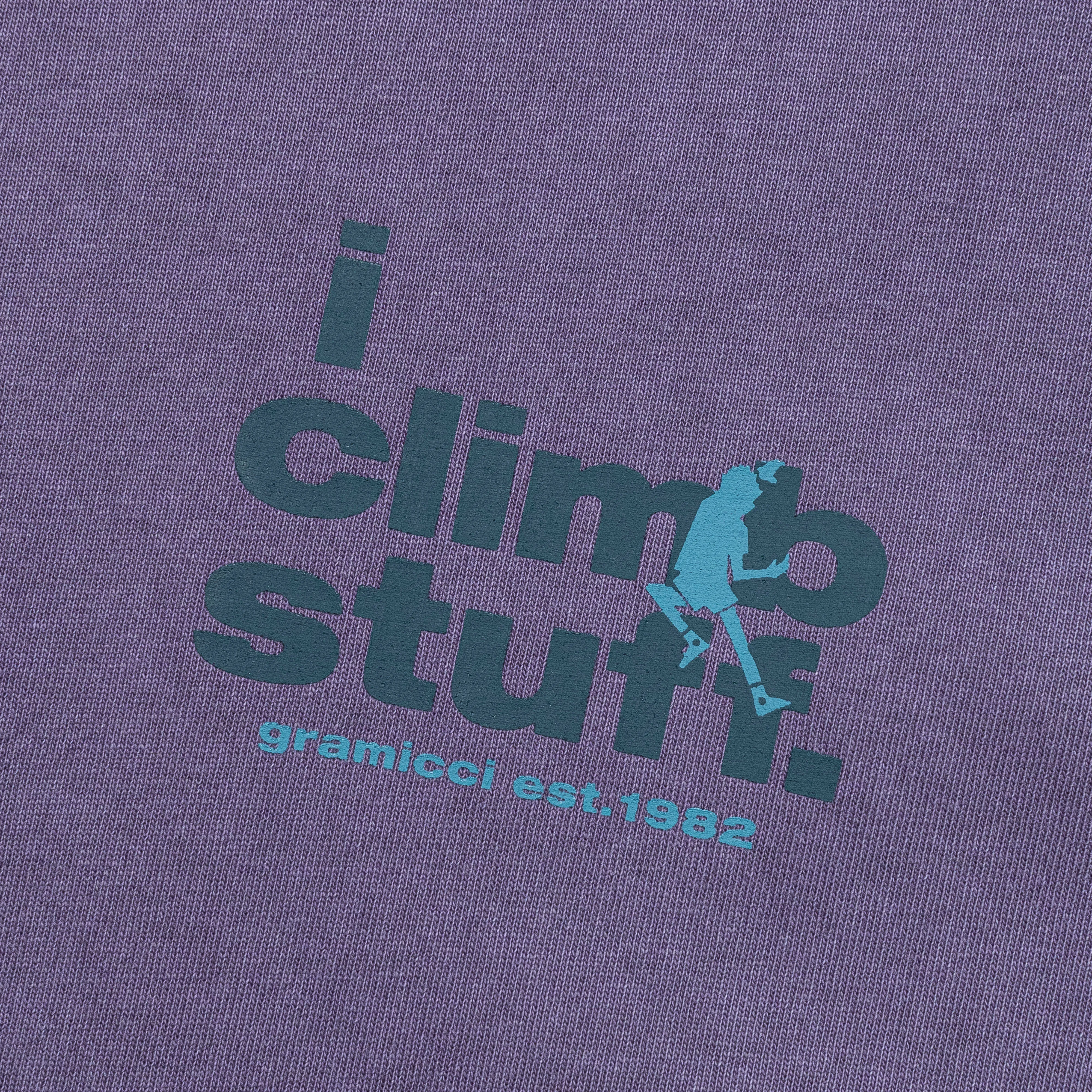 I Climb Stuff Tee - Purple Pigment