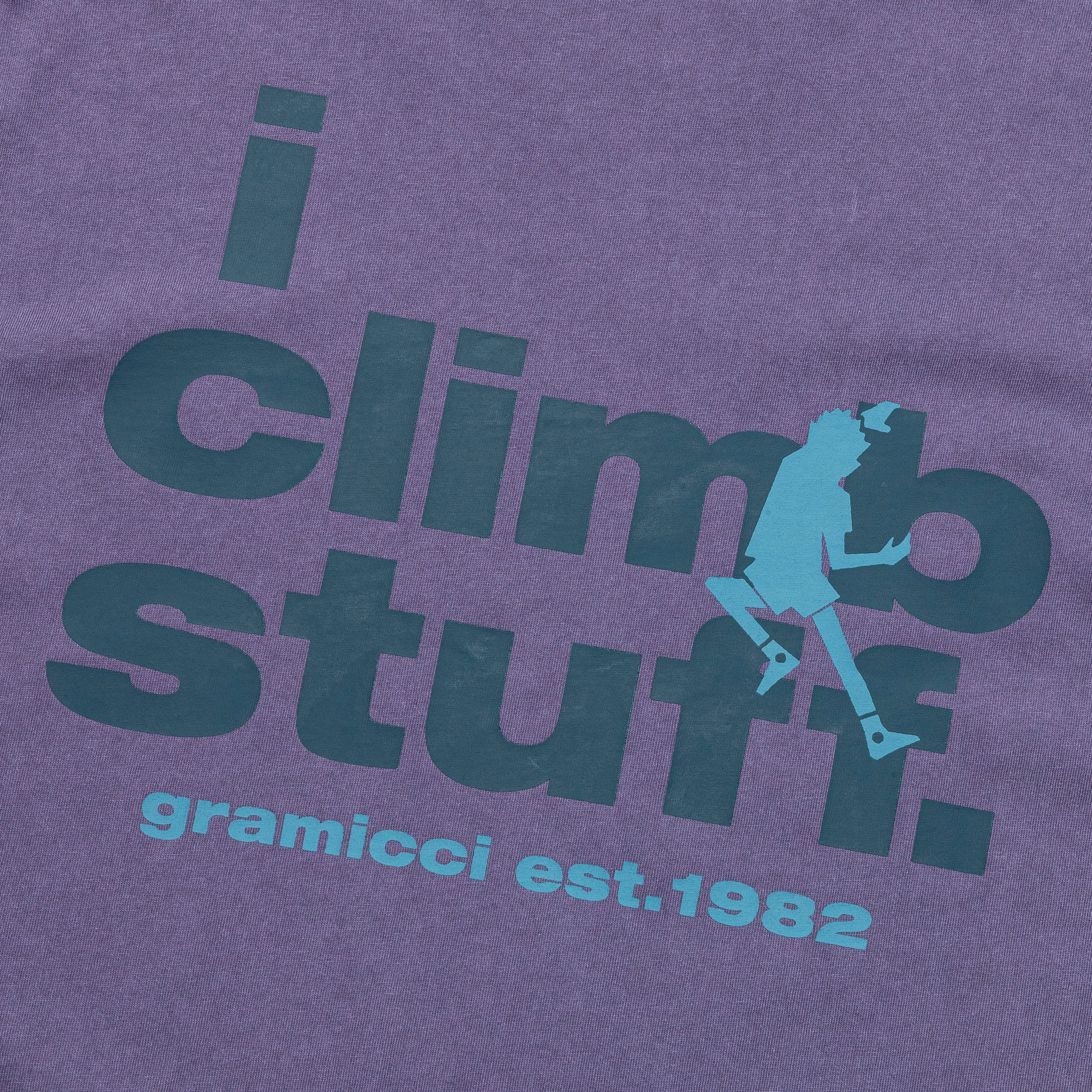 I Climb Stuff Tee - Purple Pigment