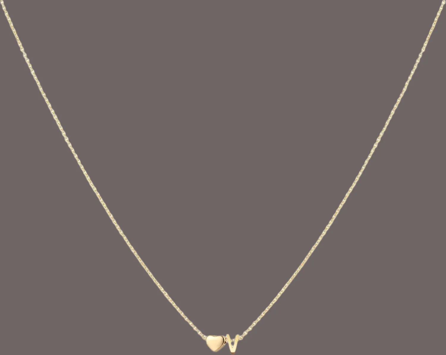 Initial Heart Necklace,18K Gold Plated Stainless Steel Tiny Heart Letter Necklace Personalized Monogram Name Necklace for Women