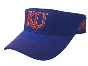 Kansas Jayhawks Adidas Blue Adjustable Strapback Golf Visor Hat Cap