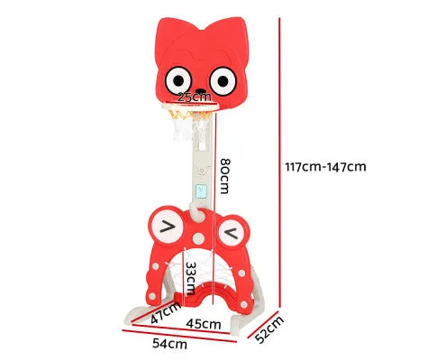 Keezi Kids Basketball Hoop Stand Set Red