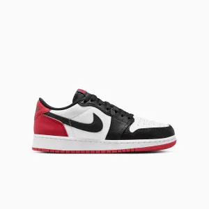 Kid's Air Jordan 1 Low OG "Black Toe" Grade School