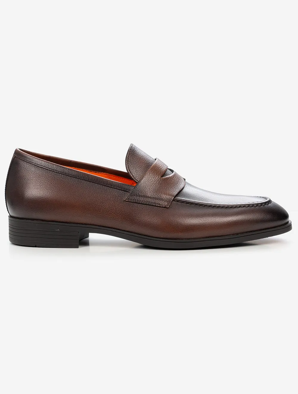 Leather Penny Loafer Shoe Brown