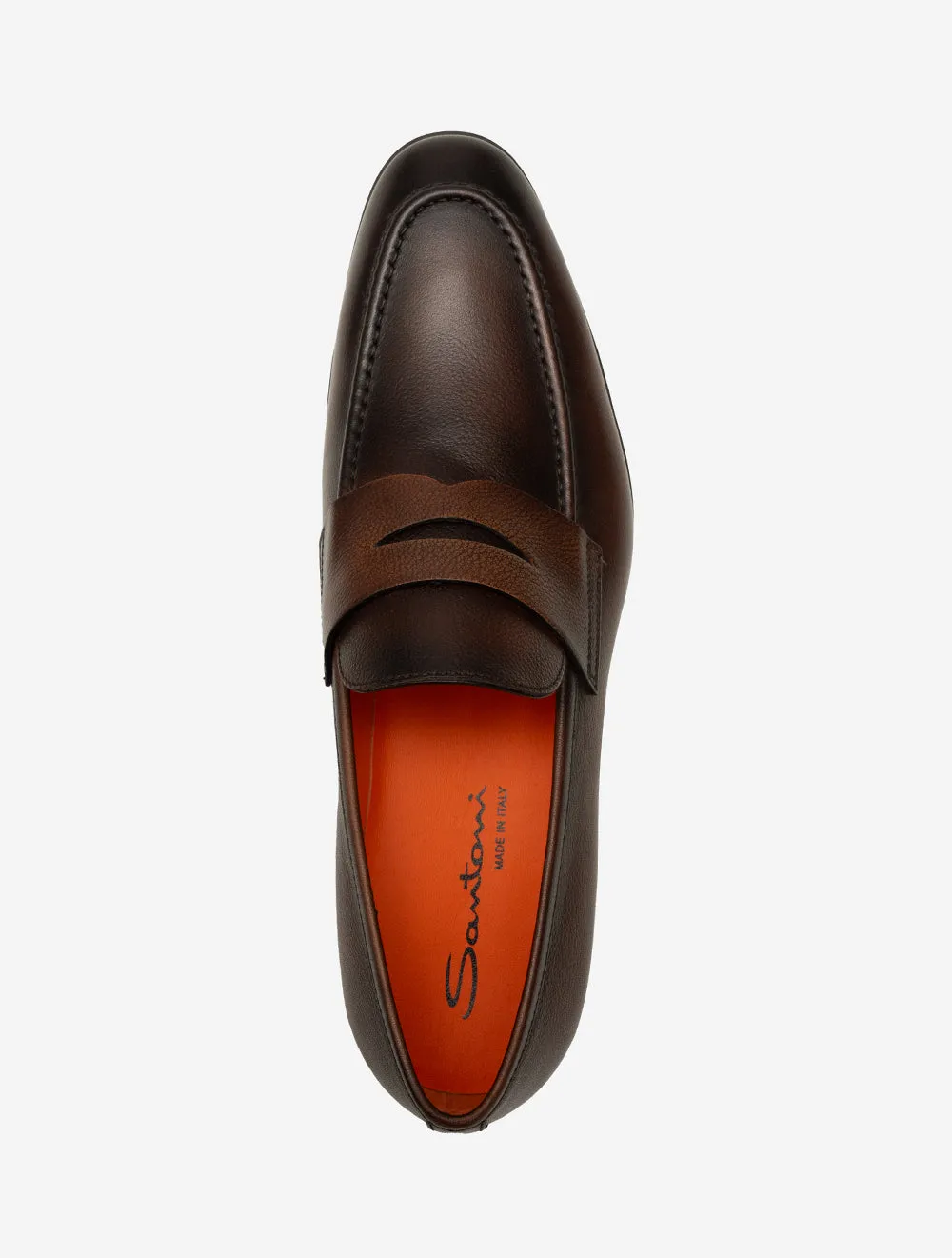 Leather Penny Loafer Shoe Brown